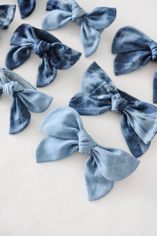 Denim Pet Bows